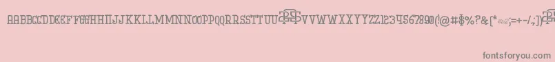 フォントIniBudi – ピンクの背景に灰色の文字