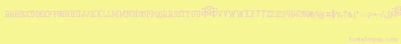 IniBudi Font – Pink Fonts on Yellow Background