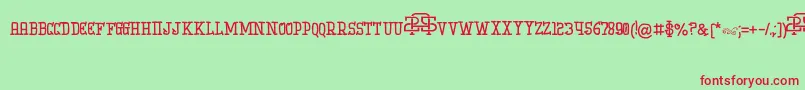 IniBudi Font – Red Fonts on Green Background