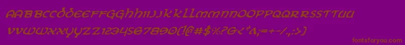 ErinGoBraghItalic-Schriftart – Braune Schriften auf violettem Hintergrund