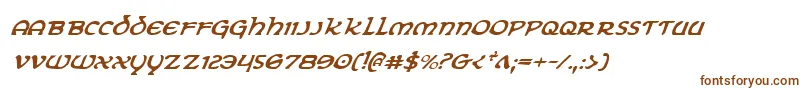 ErinGoBraghItalic-fontti – ruskeat fontit valkoisella taustalla