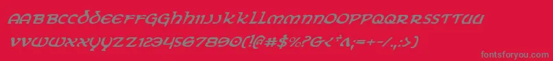 fuente ErinGoBraghItalic – Fuentes Grises Sobre Fondo Rojo