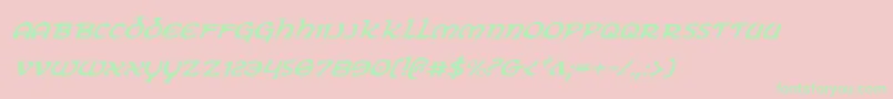 ErinGoBraghItalic Font – Green Fonts on Pink Background