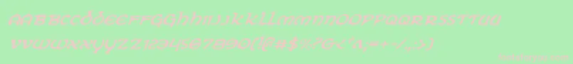 ErinGoBraghItalic Font – Pink Fonts on Green Background