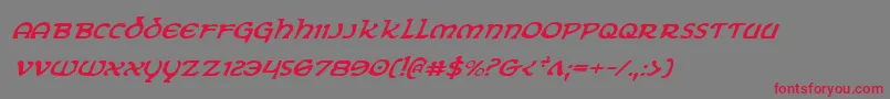 ErinGoBraghItalic Font – Red Fonts on Gray Background