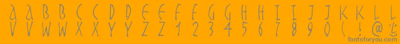 Handwrittenslim-Schriftart – Graue Schriften auf orangefarbenem Hintergrund