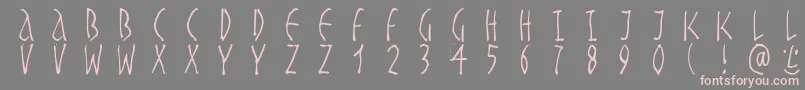 Handwrittenslim-fontti – vaaleanpunaiset fontit harmaalla taustalla