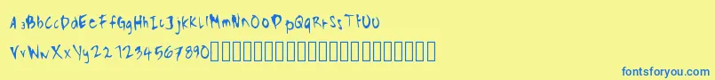 fuente BustamanteFont – Fuentes Azules Sobre Fondo Amarillo