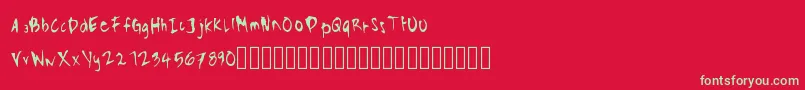 BustamanteFont Font – Green Fonts on Red Background