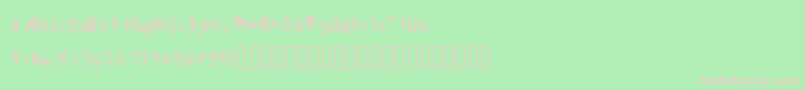 BustamanteFont-fontti – vaaleanpunaiset fontit vihreällä taustalla