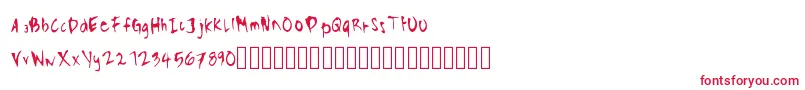 Шрифт BustamanteFont – красные шрифты на белом фоне
