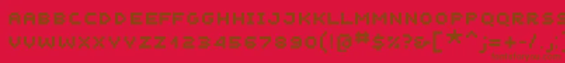 Unscreenmk Font – Brown Fonts on Red Background