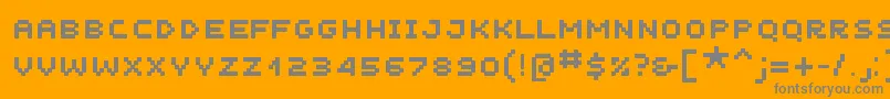 Unscreenmk Font – Gray Fonts on Orange Background