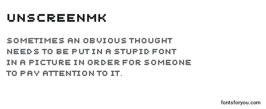 Review of the Unscreenmk Font