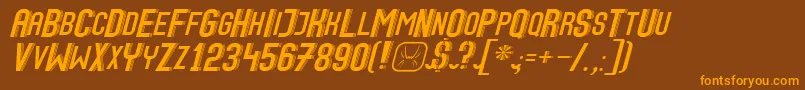 Speed+2 Font – Orange Fonts on Brown Background