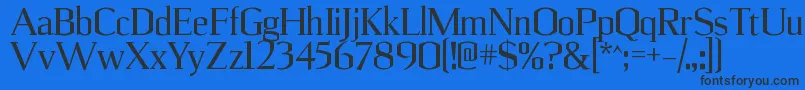 UlianrgRegular Font – Black Fonts on Blue Background