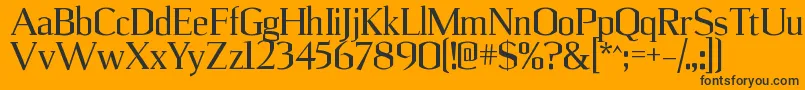 UlianrgRegular Font – Black Fonts on Orange Background