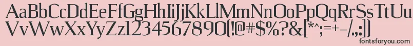 UlianrgRegular Font – Black Fonts on Pink Background