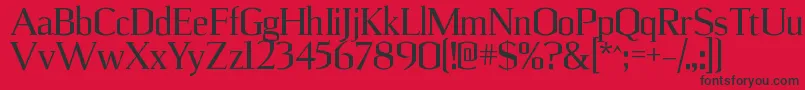 UlianrgRegular Font – Black Fonts on Red Background