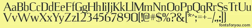 Weitere Informationen zur UlianrgRegular-Schriftart UlianrgRegular-Schriftart – Schwarze Schriften auf gelbem Hintergrund