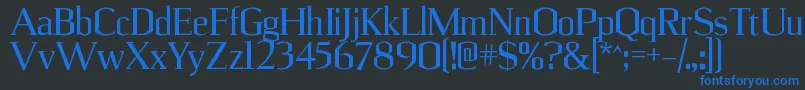 UlianrgRegular-fontti – siniset fontit mustalla taustalla