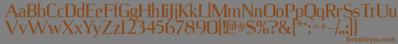 UlianrgRegular Font – Brown Fonts on Gray Background