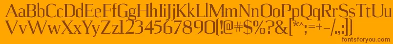 UlianrgRegular Font – Brown Fonts on Orange Background