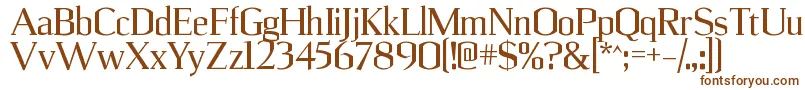 UlianrgRegular-fontti – ruskeat fontit valkoisella taustalla