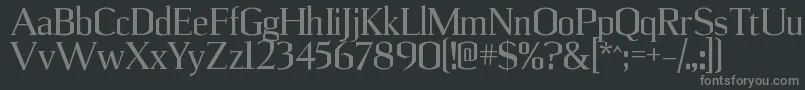 UlianrgRegular Font – Gray Fonts on Black Background