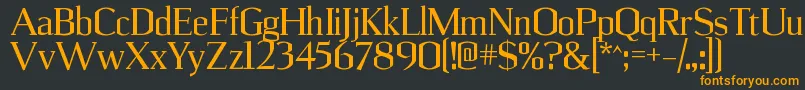 UlianrgRegular Font – Orange Fonts on Black Background