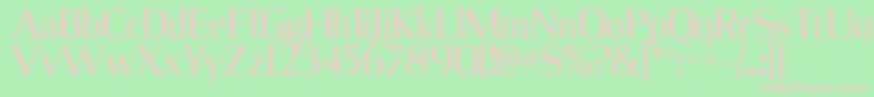 UlianrgRegular Font – Pink Fonts on Green Background
