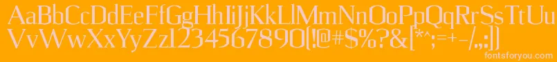 UlianrgRegular Font – Pink Fonts on Orange Background
