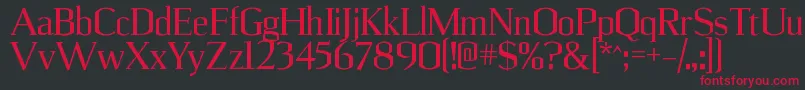 UlianrgRegular Font – Red Fonts on Black Background