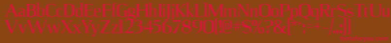 UlianrgRegular Font – Red Fonts on Brown Background