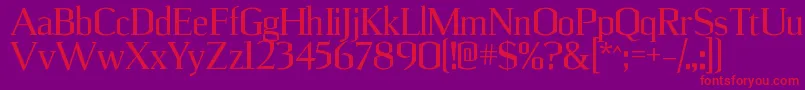 UlianrgRegular Font – Red Fonts on Purple Background