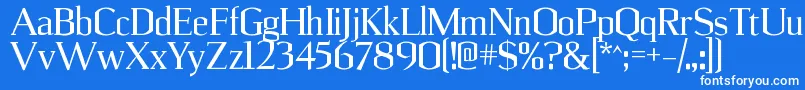 フォントUlianrgRegular – 青い背景に白い文字