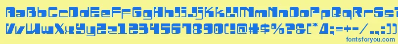 Drosselmeyerexpand Font – Blue Fonts on Yellow Background