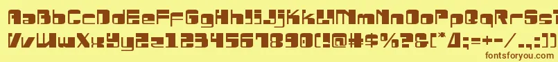 Drosselmeyerexpand Font – Brown Fonts on Yellow Background
