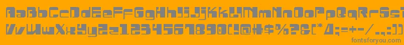 フォントDrosselmeyerexpand – オレンジの背景に灰色の文字