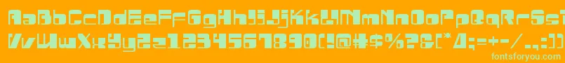 Drosselmeyerexpand Font – Green Fonts on Orange Background