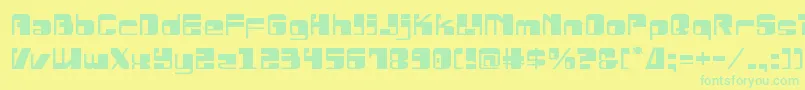 Drosselmeyerexpand Font – Green Fonts on Yellow Background