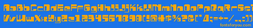 Drosselmeyerexpand Font – Orange Fonts on Blue Background