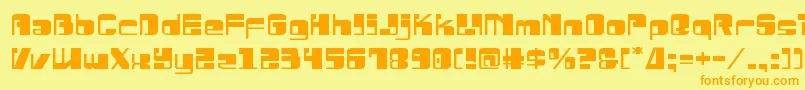 Drosselmeyerexpand Font – Orange Fonts on Yellow Background