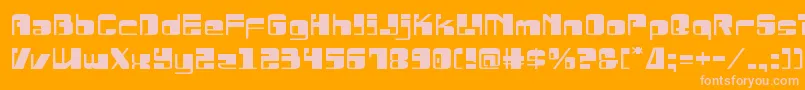 Drosselmeyerexpand Font – Pink Fonts on Orange Background