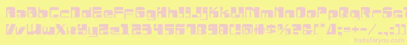 Drosselmeyerexpand Font – Pink Fonts on Yellow Background