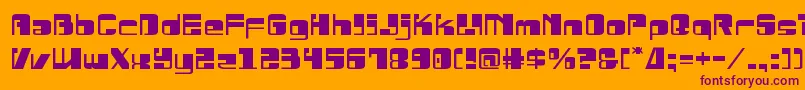 Drosselmeyerexpand Font – Purple Fonts on Orange Background