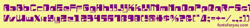 Drosselmeyerexpand Font – Purple Fonts on Yellow Background