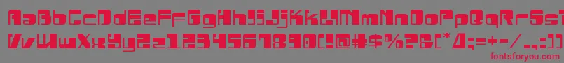 Drosselmeyerexpand Font – Red Fonts on Gray Background