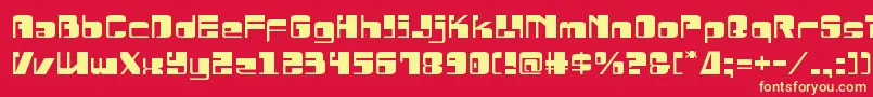 Drosselmeyerexpand Font – Yellow Fonts on Red Background