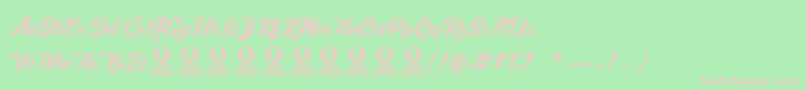 BoulevardSaintDenisLight Font – Pink Fonts on Green Background